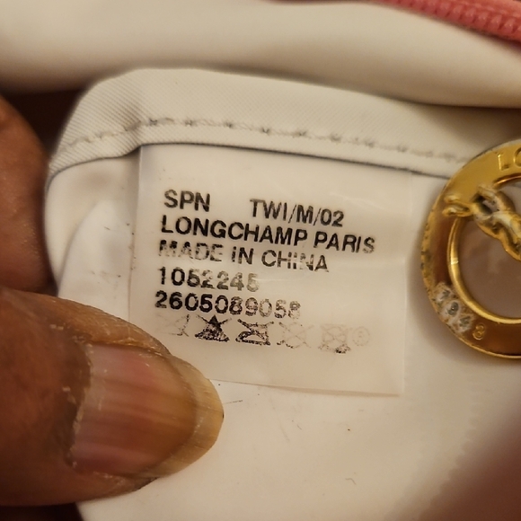 Longchamp Pink Tote with Brown Trim - Picture 11 of 11